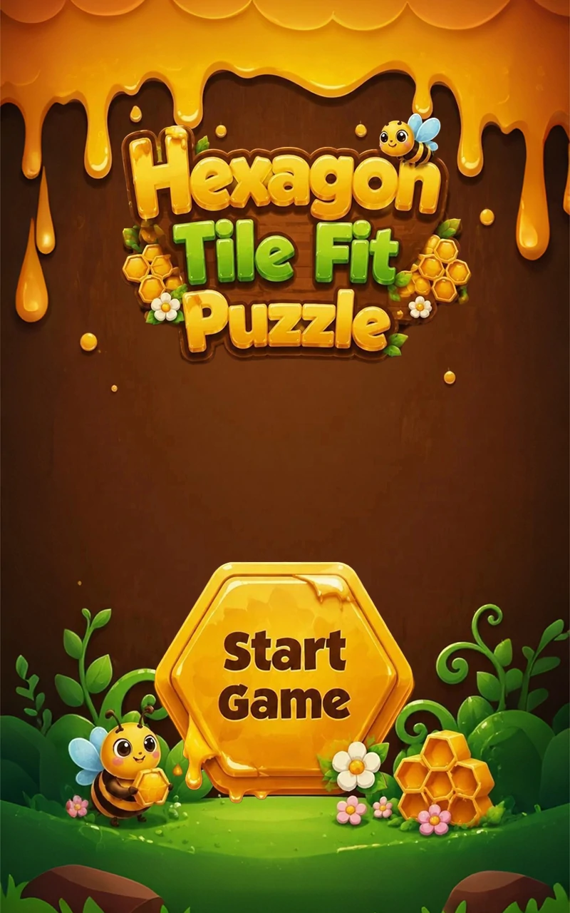 Hexagon Tile Fit Puzzle board